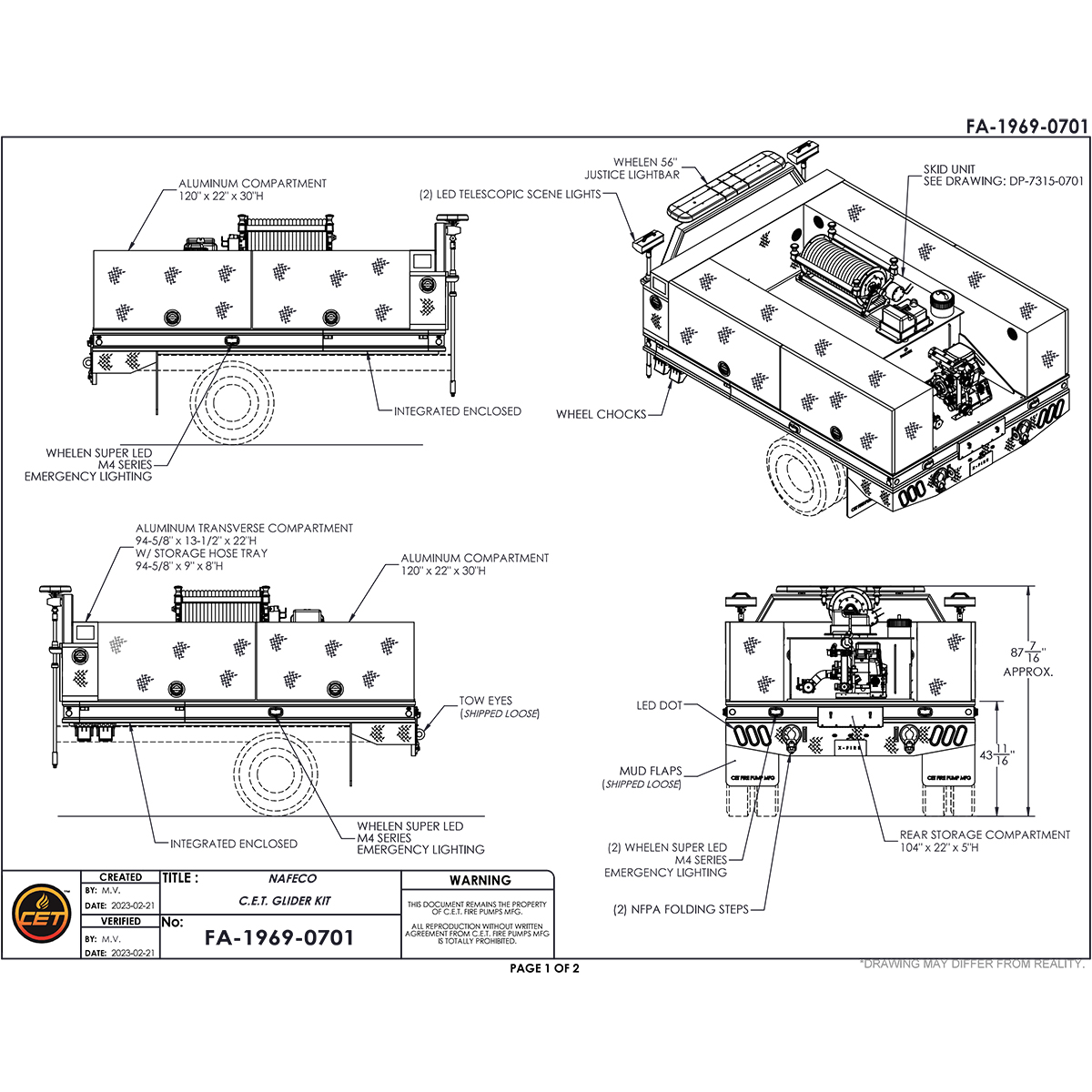 Glider Stock Unit Drawing